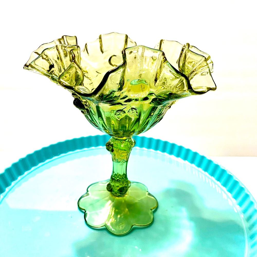 Vintage Depressed Glass Dish